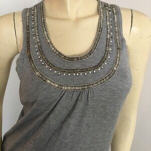 🔴 Michael Michael Kors stretch knit Beaded sleeveless top